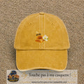 Image principale casquette Jaune délavé - Moutarde délavé avec motif Abeille et miel 5 cm