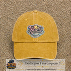 Casquette Jaune délavé - Moutarde délavé motif Message Style with me 7 cm - vue principale