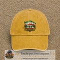 Casquette Jaune délavé - Moutarde délavé 100% coton avec motif Free Iran 7 cm - image principale