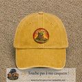 Casquette baseball Jaune délavé - Moutarde délavé 100% coton avec visuel Chaussure monstre 7 cm - image produit principale