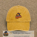Casquette baseball Jaune délavé - Moutarde délavé 100% coton avec motif Roméo 7 cm - image principale