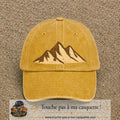 Casquette Jaune délavé - Moutarde délavé 100% coton avec motif Montagnes bohèmes 7 cm - image principale