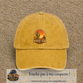 Casquette Jaune délavé - Moutarde délavé 100% coton avec motif Desert Club cactus 7 cm - image principale