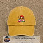 Casquette baseball Jaune délavé - Moutarde délavé 100% coton avec motif Juliette 5 cm - image principale