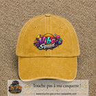 Casquette Jaune délavé - Moutarde délavé 100% coton avec motif Vibe Squad 7 cm - image principale