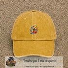 Casquette Jaune délavé - Moutarde délavé 100% coton avec motif Créateur digital au laptop 5 cm - image principale