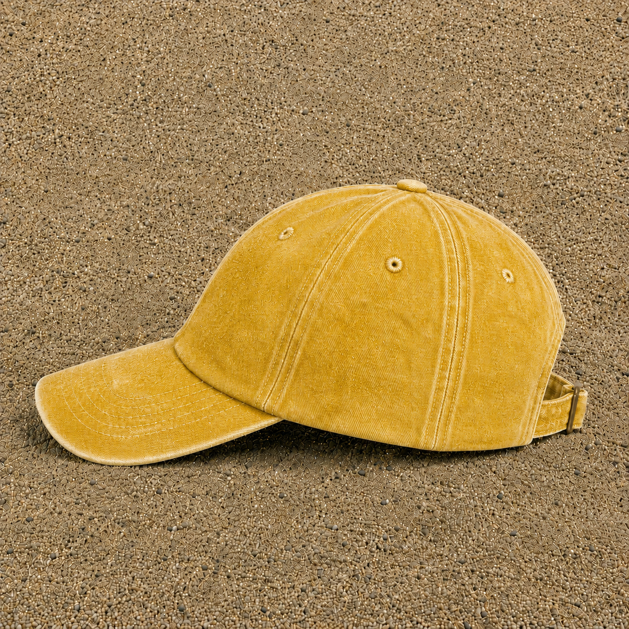Casquette baseball Jaune délavé - Moutarde délavé 100% coton avec visuel Avocat kawaii 7 cm - image pack couleur 4