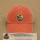 Casquette Orange délavé - Corail délavé avec motif Jeune Diplômée en 7 cm – vue principale