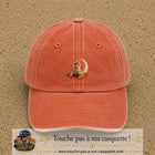 Image principale casquette Orange délavé - Corail délavé avec motif Renard de lune 5 cm