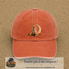 Image principale casquette Orange délavé - Corail délavé avec motif Renard de lune 7 cm