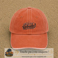 Casquette Orange délavé - Corail délavé avec motif Je suis à la retraite en 5 cm – vue principale