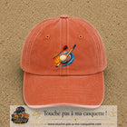 Image principale casquette Orange délavé - Corail délavé avec motif Fléchettes et billard 7 cm