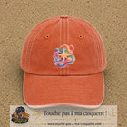 Image principale casquette Orange délavé - Corail délavé avec motif Boussole cosmique 7 cm