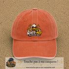 Image principale produit124grosOC - casquette Orange délavé - Corail délavé avec visuel Canard argent 7 cm