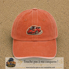 Image principale produit93moyenOC - casquette Orange délavé - Corail délavé avec visuel Voiture rouge 5 cm
