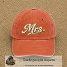 Image principale produit112grosOC - casquette Orange délavé - Corail délavé avec visuel Mrs élégante 7 cm