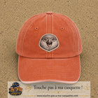 Casquette Orange délavé - Corail délavé motif Perroquet bébé 7 cm - vue principale