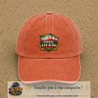 Casquette Orange délavé - Corail délavé 100% coton avec motif Free Iran 7 cm - image principale