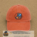 Casquette Orange délavé - Corail délavé 100% coton avec motif Ordinateur portable météo 7 cm - image principale
