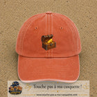 Casquette baseball Orange délavé - Corail délavé 100% coton avec motif Coffre au trésor 5 cm - image principale