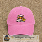 Image principale produit124grosRS - casquette Rose délavé avec visuel Canard argent 7 cm