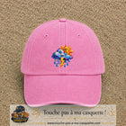 Image principale casquette Rose délavé avec motif Météo soleil orage 7 cm