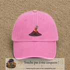 Image principale casquette Rose délavé avec motif Cratère fumant 7 cm
