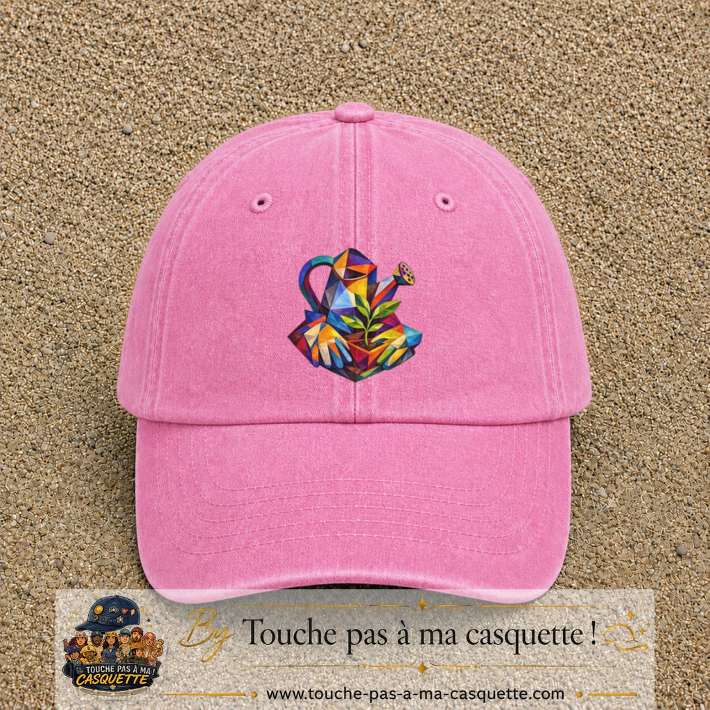Image principale casquette Rose délavé avec motif Arrosoir de jardin 7 cm