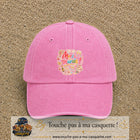 Casquette Rose délavé avec motif Merci les Mariés en 7 cm – vue principale
