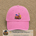 Image principale casquette Rose délavé avec motif Récif aux poissons 7 cm