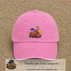 Image principale casquette Rose délavé avec motif Récif aux poissons 7 cm