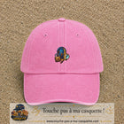 Casquette Rose délavé avec motif Porte mystérieuse avec cadenas en 5 cm – vue principale