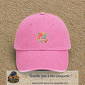 Casquette Rose délavé avec motif Merci coach multisport en 5 cm – vue principale