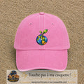 Image principale casquette Rose délavé avec motif Planète nature 7 cm