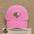 Image principale casquette Rose délavé avec motif Trèfle et fer à cheval 7 cm
