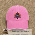 Casquette Rose délavé motif Gamer gorille logo 7 cm