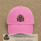 Casquette Rose délavé motif Gamer gorille logo 7 cm