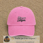 Casquette Rose délavé avec motif I Love You Mum en 5 cm – vue principale