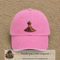 Image principale casquette Rose délavé avec motif Volcan en éruption 7 cm