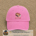 Casquette Rose délavé avec motif Vive les Fiancés en 7 cm – vue principale