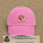 Casquette Rose délavé avec motif Vive les Fiancés en 7 cm – vue principale
