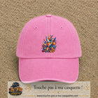 Image principale casquette Rose délavé avec motif Cristaux éclatants 7 cm