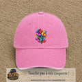 Image principale casquette Rose délavé avec motif Bouquet de cristaux 7 cm