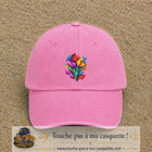 Image principale casquette Rose délavé avec motif Bouquet de cristaux 7 cm