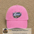 Casquette Rose délavé avec motif Agénor fan de foot en 7 cm – vue principale