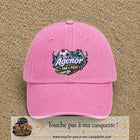 Casquette Rose délavé avec motif Agénor fan de foot en 7 cm – vue principale