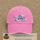 Image principale casquette Rose délavé avec motif Avion dans les nuages 7 cm