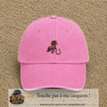 Image principale casquette Rose délavé avec motif Cheval et fer porte-bonheur 5 cm