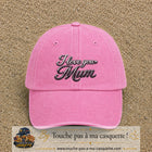 Casquette Rose délavé avec motif I Love You Mum en 7 cm – vue principale