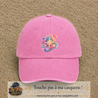 Image principale casquette Rose délavé avec motif Boussole cosmique 7 cm